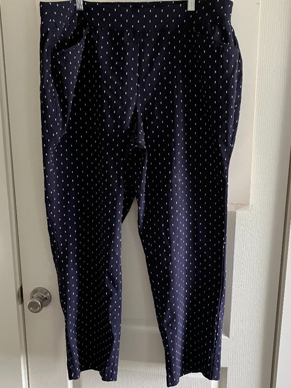 Talbots Women's Plus Size Dark Blue 18W Long Pants Polyester Blend.